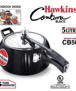 Hawkins Contura Black Pressure Cooker 5 Litre Black CB50